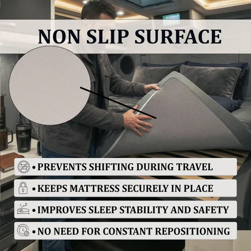 Vista 5 de Foamma Cubrecolchón de espuma firme de 2 x 24 x 78 pulgadas de EE. UU. con funda protectora lavable resistente al agua, cómodo y duradero