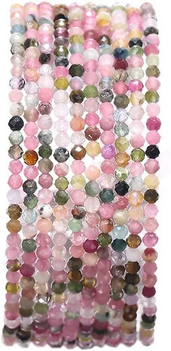 Vista 42 de BEADIA Cuentas de piedra natural africana de turquesa faceted rondelle 3x4mm semipreciosas sueltas para hacer joyas 38cm
