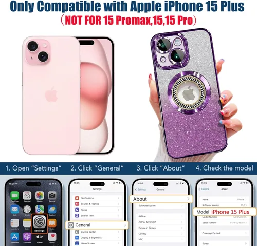 Vista 363 de Misscase Funda magnética con purpurina para iPhone 11 compatible con MagSafe, protección completa, delgada, a prueba de golpes, antiarañazos