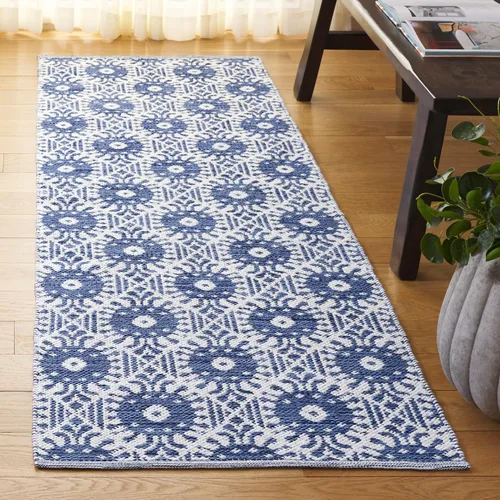 Vista 24 de Safavieh Colección Montauk - Alfombra decorativa de 2 pies 3 pulgadas x 3 pies 9 pulgadas, color negro y marfil, algodón hecho a mano, ideal