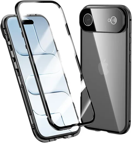 Vista 39 de Funda Henghui magnética con cierre compatible con iPhone 11, de vidrio, con protector de lente de cámara y protector de pantalla, cierre de Azul