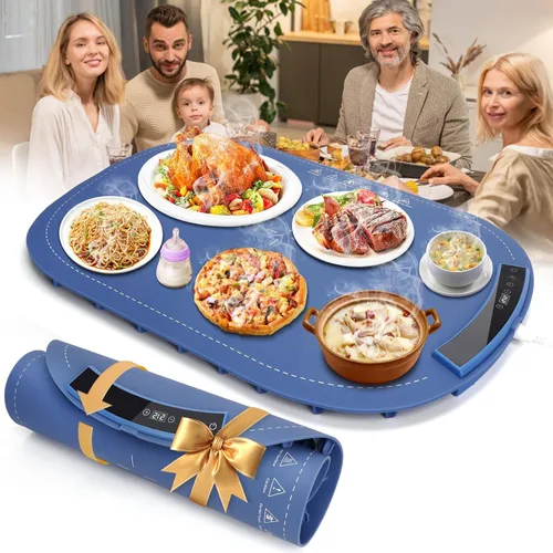 Vista 10 de Tapete de calentamiento para alimentos, tapete de calentamiento rápido de alimentos de superficie completa, bandeja de calentamiento eléctrica