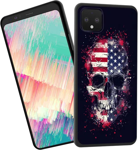 Vista 106 de for Google Pixel 4 XL Case,Slim Shockproof TPU Soft Rubber Silicone Cover Phone Case for Google Pixel 4 XL,Blue Skull Headphone