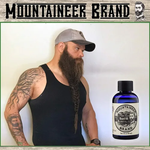 Vista 5 de Mountaineer Brand Aceite para barba – Sin perfume – Acondicionador y suavizante 100% natural para hombres – Hidrata e hidrata para el crecimiento