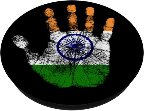 Vista 2 de Flag of India Country National Pride Vintage Style PopSockets Swappable PopGrip