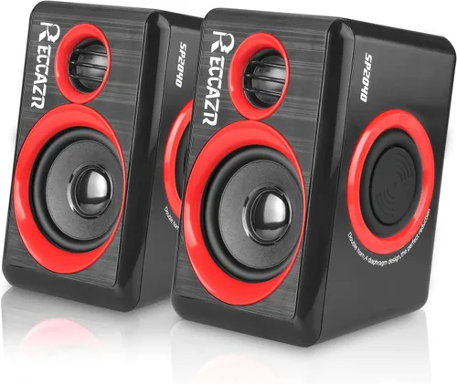 Vista 12 de RECCAZR SP2040 Altavoces de computadora envolvente con graves profundos USB con cable multimedia altavoz para PC/portátiles/teléfono inteligente