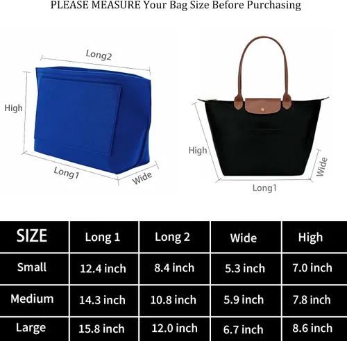Vista 2 de Organizador de fieltro para bolso Longchamp Le Pliage L