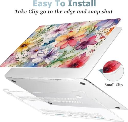 Vista 6 de May Chen Funda compatible con MacBook Air de 13 pulgadas (modelos A1369 y A1466, versión anterior 2010-2017), carcasa rígida de plástico
