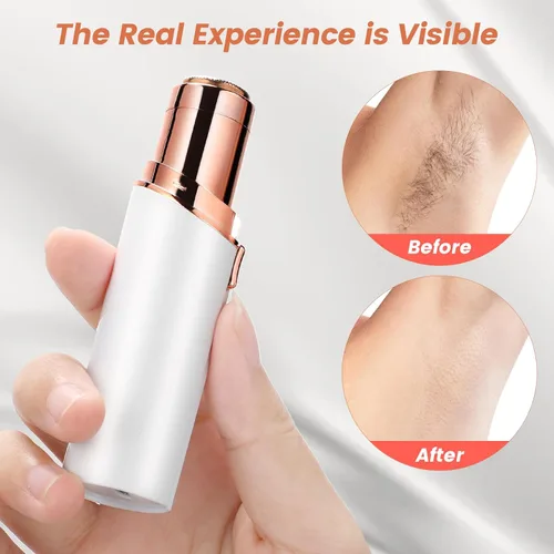 Vista 4 de Removedor de vello facial para mujeres, afeitadora para mujeres sin dolor, afeitadora facial - Mini removedor de pelo, afeitadora eléctrica portátil