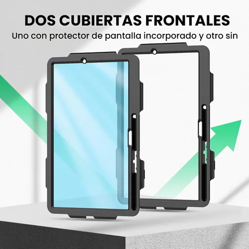 Vista 8 de SEYMAC Funda para Samsung Galaxy Tab S11 5G 2025 de 11 pulgadas, resistente a prueba de golpes, con protector de pantalla, soporte giratorio, correa