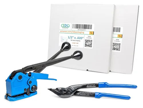 Vista 27 de IDL Packaging Ultimate Kit de flejado de acero de 1/2 pulgada x 200 pies, resistencia a la rotura de 1100 libras - Herramienta de combinación 3