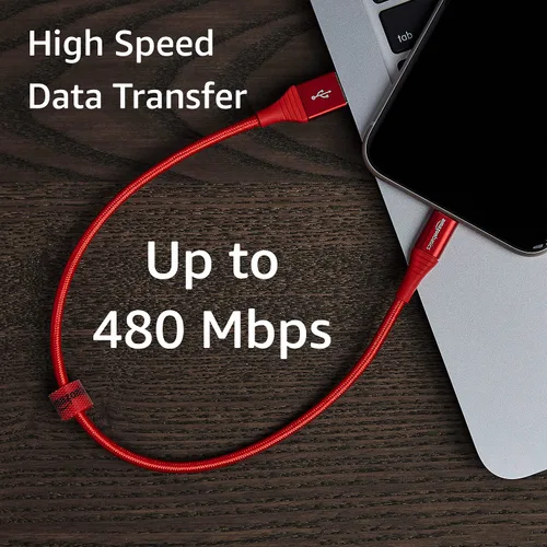 Vista 6 de Amazon Basics - Cable Lightning de nailon trenzado doble a USB, colección avanzada, cargador para iPhone certificado MFi