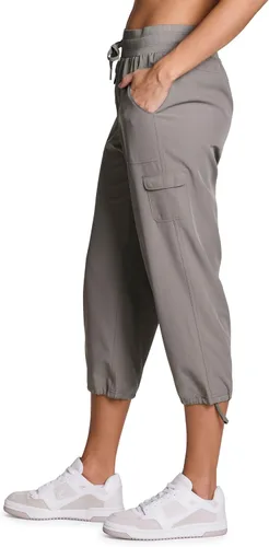 Vista 45 de RBX - Pantalón capri deportivo con cordón,ligero, con bolsillos y estilo cargo, para mujer
