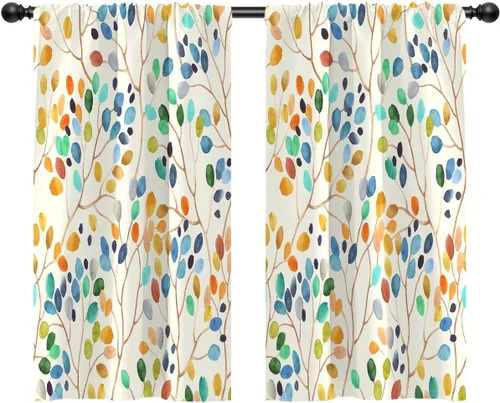Vista 22 de Cortinas de cocina de estilo granja occidental con bolsillo para cortinero, pequeñas y cortas, estilo café rústico, cabaña, puerta de granero