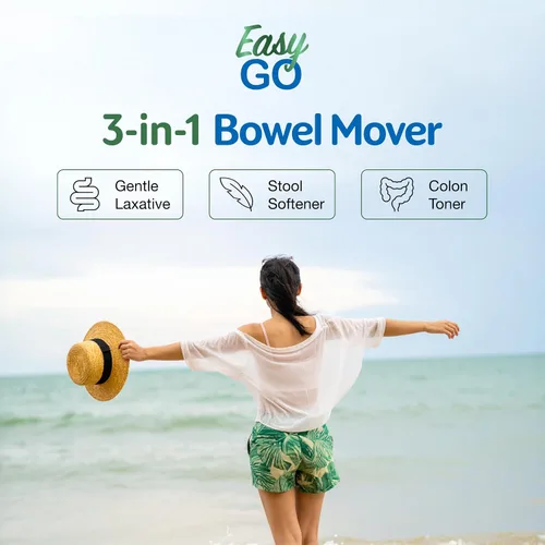 Vista 3 de Simply Herbs Easy Go - Suplemento limpiador para adultos para apoyo a la salud del colon, ayuda para el movimiento intestinal, suavizante de heces