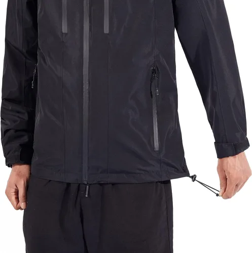 Vista 4 de CAMEL CROWN Chaqueta impermeable para hombre, cortavientos con capucha, para senderismo, escalada, viajes