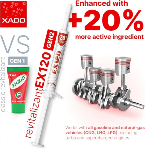 Vista 4 de XADO EX120 para motor de gasolina, paquete de 3 + supergrasa