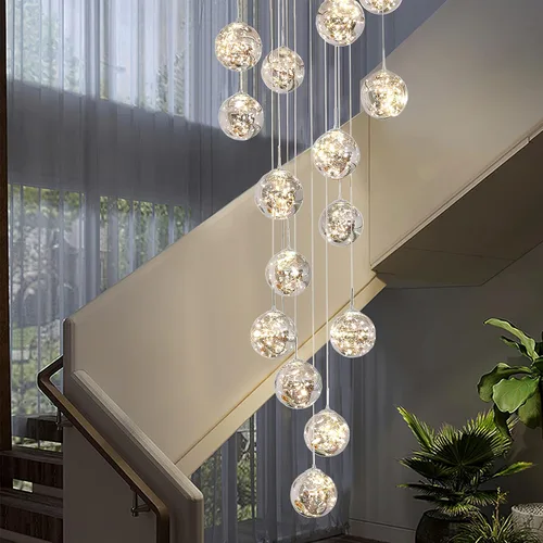 Vista 22 de Lámparas colgantes modernas para isla de cocina, lámpara colgante esférica, pequeño candelabro colgante de cristal para dormitorio, entrada, sala