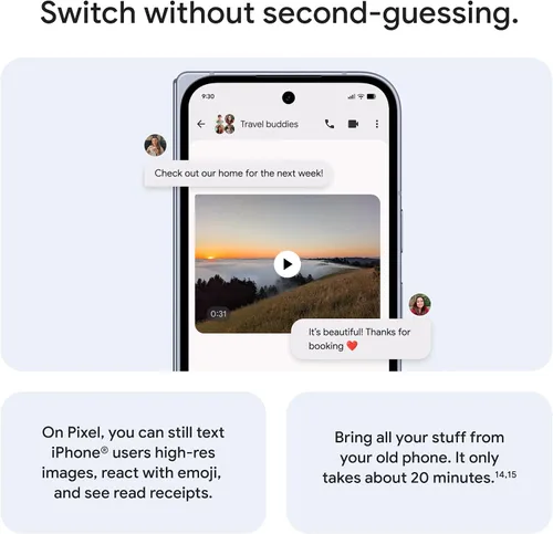 Vista 12 de Google Pixel 10 Pro Fold - Smartphone Android desbloqueado - Asistente de IA Gemini, sistema avanzado de cámara trasera triple, batería de más de 24
