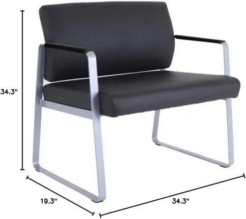 Vista 3 de Lorell Asientos sanitarios Silla bariátrica para invitados
