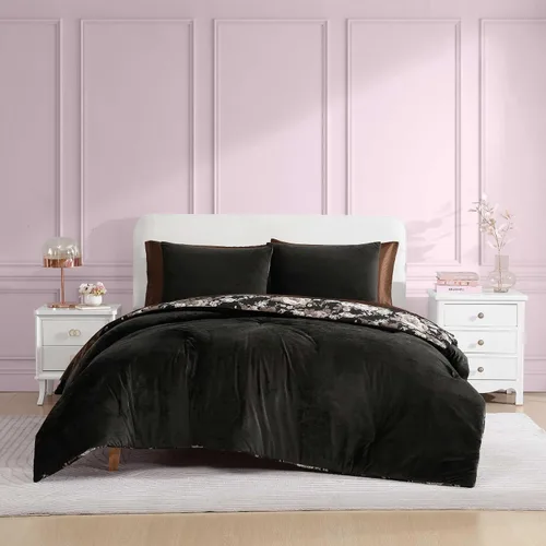 Vista 14 de Betsey Johnson - Juego de funda de edredón tamaño twin, ropa de cama de algodón suave con funda de almohada a juego, artículos esenciales