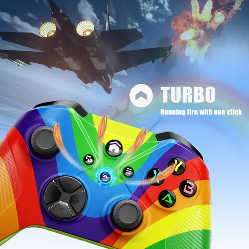 Vista 4 de Colorful Wireless Controller Compatible with Xbox One, Xbox Series XS, Xbox One SX, Steam, AndroidiOSPC Windows, Built-in 6-Axis Motion Sensor