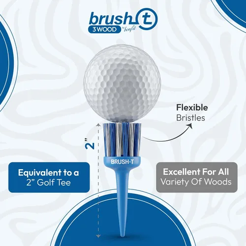 Vista 2 de BRUSH-T Premium Plastic Golf Tees, Unbreakable Innovative Design, Consistent Height, Perfect Golf Gift for Men and Women. Golfing Tees, Works with