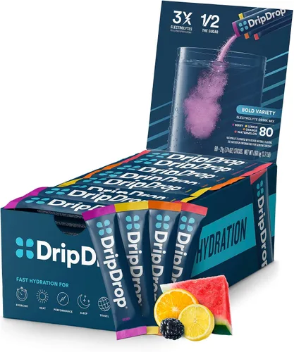 Vista 21 de DripDrop ORS - Polvo de electrolitos patentado para alivio rápido de la deshidratación, para entrenamiento, sudoración, enfermedad y recuperación