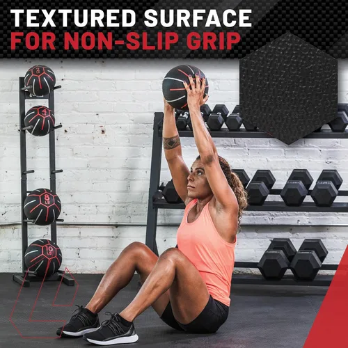 Vista 6 de Lifeline Fitness Balón medicinal - Entrenamiento de fuerza y estabilidad corporal total, antideslizante, rebote ligero, superficie texturizada