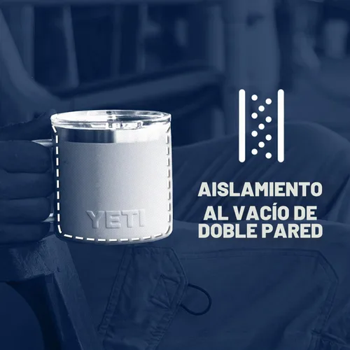 Vista 3 de Taza YETI Rambler de 14 onzas, de acero inoxidable, con aislamiento al vacío y tapa estándar Arcilla