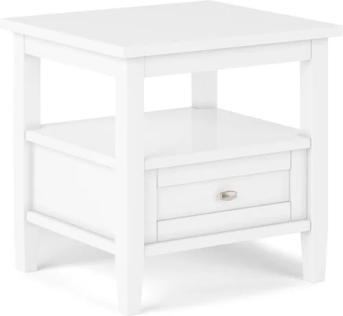 Vista 26 de SIMPLIHOME - Mesa lateral estrecha rectangular Warm Shaker, de madera maciza, de 14 pulgadas de ancho, estilo transicional, color negro, para sala
