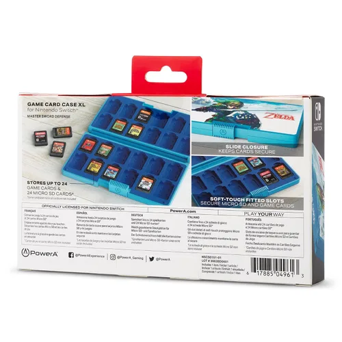 Vista 2 de PowerA Game Card Case XL for Nintendo Switch - Master Sword Defense