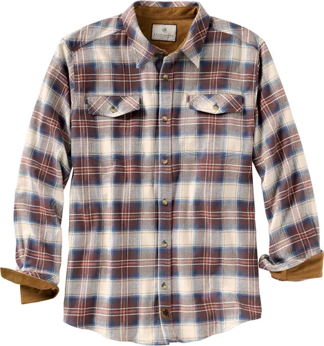 Vista 22 de Legendary Whitetails - Camisa de franela para hombre de manga larga con botones, ajuste relajado