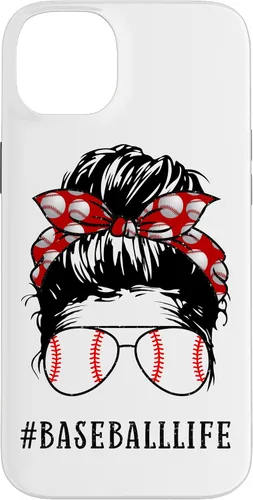 Vista 15 de Mom Messy Hair Bun Aviators Glasses Baseball Mother Life Case for iPhone 17