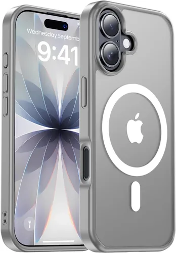 Vista 46 de Funda magnética para iPhone Air con protector de lente de cámara, protección grado militar de 10 pies, compatible con funda MagSafe Slim para iPhone