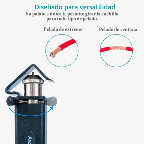 Vista 2 de Pelacables Redondo – Con Profundidad De Corte Ajustable – Para Pelar Circunferencial, Longitudinal y Ventana – Diámetro de 3/16" a 1