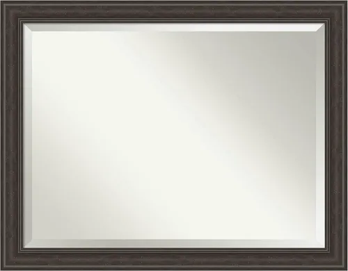 Vista 74 de Amanti Art Espejo de baño marrón para sobre lavabo, espejo rectangular de 24x20 Caleb Brown para tocador, marco rústico pequeño de estilo campestre