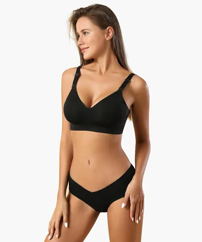 Vista 7 de HBselect 3 brasieres de lactancia para lactancia materna, sin costuras, sin costuras, brasier de maternidad, bralette para dormir durante