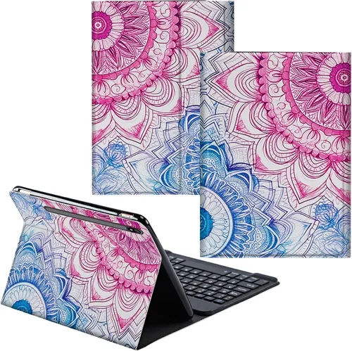 Vista 37 de Funda para Samsung Galaxy Tab S6 Lite 2022/2020 Teclado Inalámbrico Desmontable y Cubierta De Soporte De Cuero PU Funda Protectora Para Samsung
