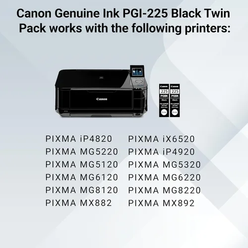 Vista 6 de Paquete económico de 2 cartuchos Canon PGI-225 4530B007, negro