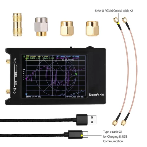 Vista 4 de Network Analyzer, 10k-1.5GHz NanoVNA-H4 4inch Vector Network Analyzer V4.3
