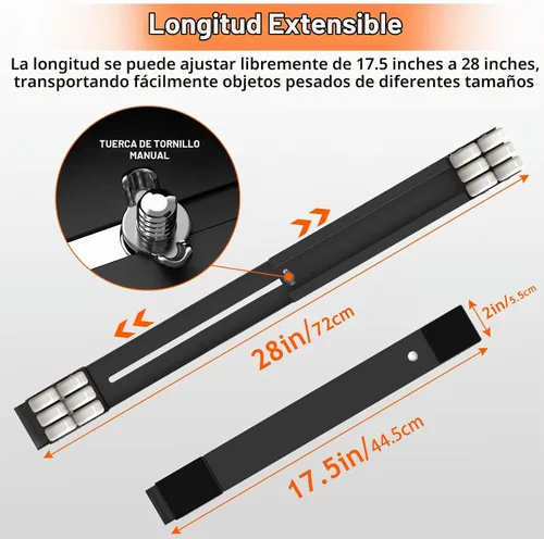 Vista 3 de Ronlap Furniture - Rodillos extensibles para lavadora y electrodomésticos, color negro Heavy duty stand wheels for washing machine, refrigerator.