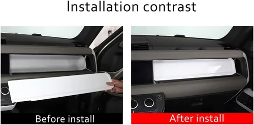 Vista 4 de Cubierta decorativa para panel de instrumentos para Land Rover Defender 2020, 2021, 2022 y 2023, accesorios de material ABS, cubierta protectora