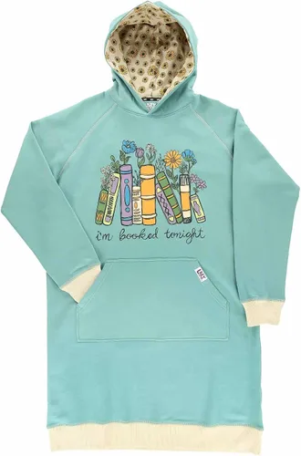 Vista 35 de Lazy One Sudadera con capucha de gran tamaño, ropa de dormir cómoda, vestido de suéter para mujer
