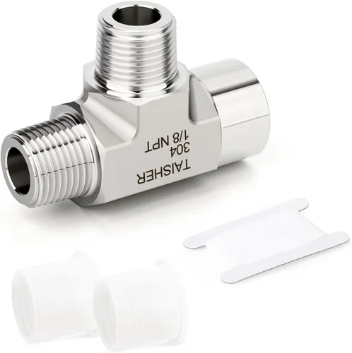 Vista 39 de TAISHER 1 pieza de forja de accesorios de tubería de acero inoxidable 304, 1/2 "NPT macho x 1/2 "NPT hembra x 1/2" NPT accesorios de tubería macho