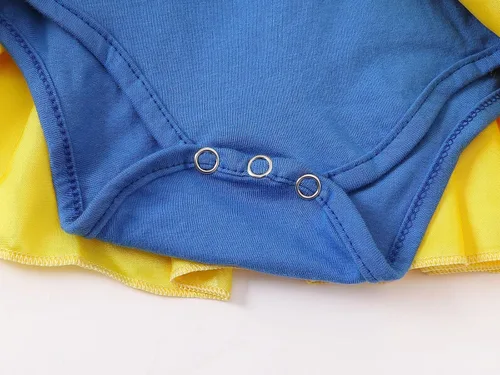 Vista 9 de Eledobby Disfraz de Frozen para niñas de bebé traje de princesa con diadema trajes de fiesta de cumpleaños de Navidad