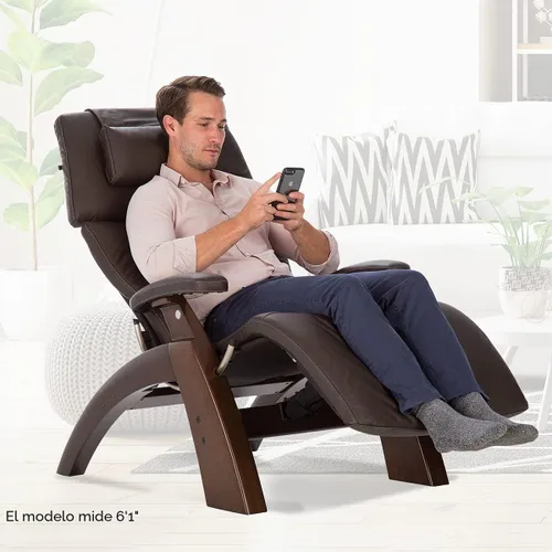 Vista 4 de Human Touch Perfect Chair PC-350 - Silla reclinable eléctrica de gravedad cero para adultos, piel de grano superior transpirable, soporte lumbar