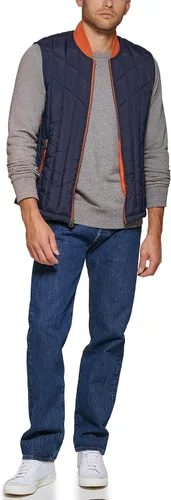Vista 3 de Levi's Chaleco utilitario acolchado para hombre con detalles de contraste