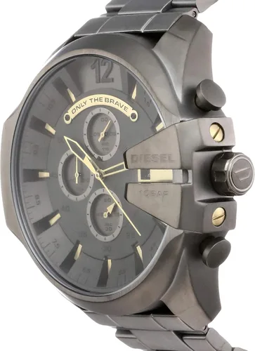 Vista 2 de Diesel Mega Chief - Reloj de cuarzo con cronógrafo de acero inoxidable para hombre