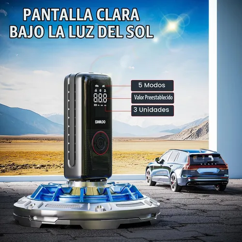 Vista 5 de GOOLOO A6 Lite 160 PSI y 7500mAh Inflador de neumáticos Compresor de aire